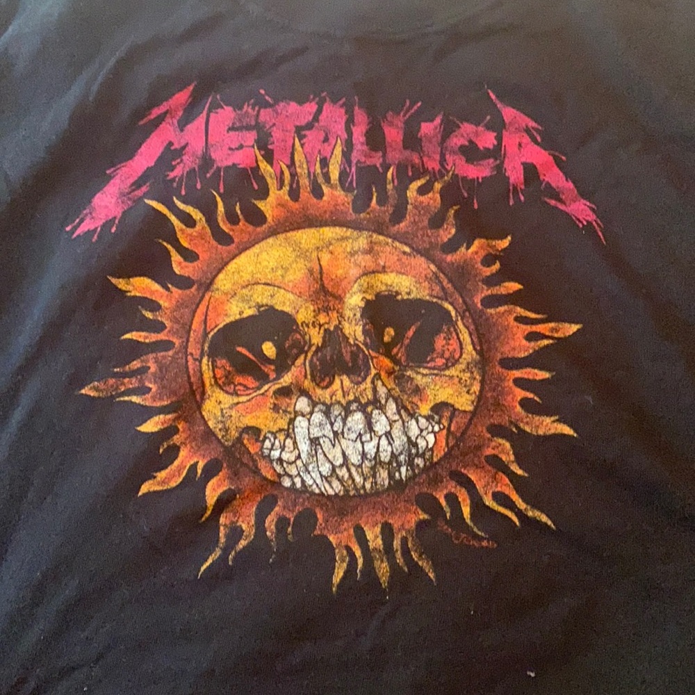 metallica crop top